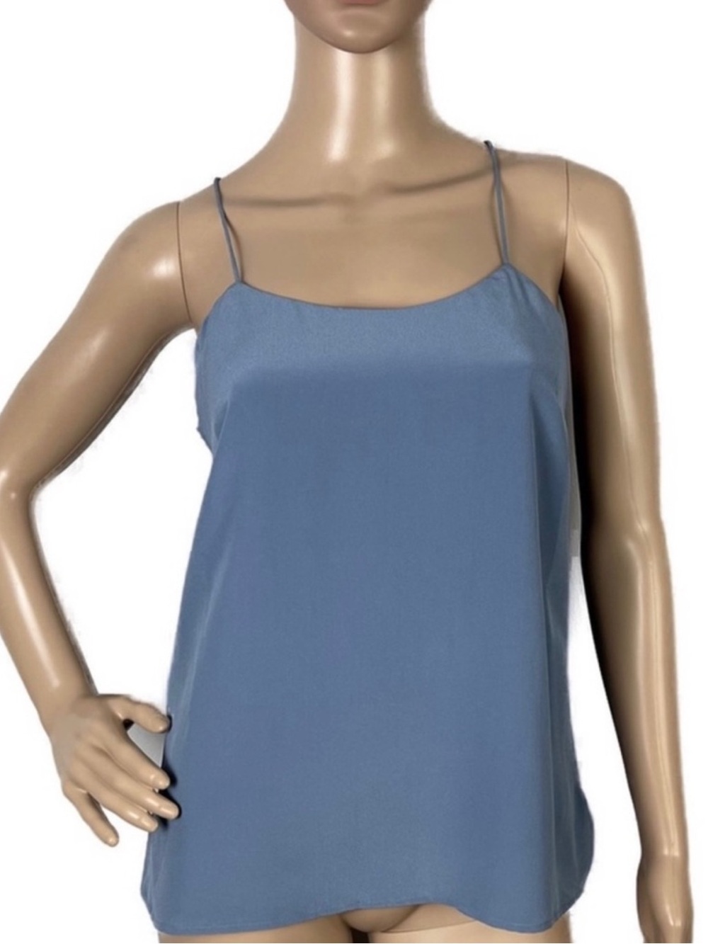 CAMI NYC BLUE SILK TOP
